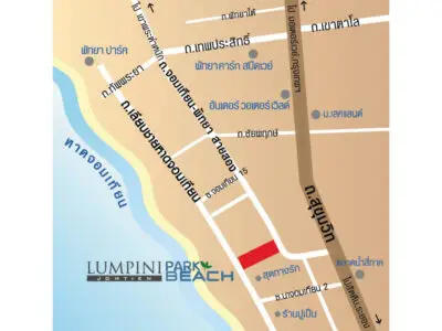 Lumpini Park Beach Jomtien — 2 bedroom, 57 m², 6 fl