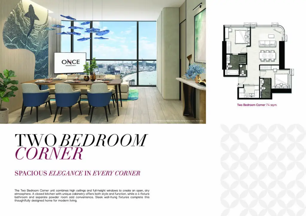 2 Bedroom  74.00 - 90.00 Sq.m. interior 3