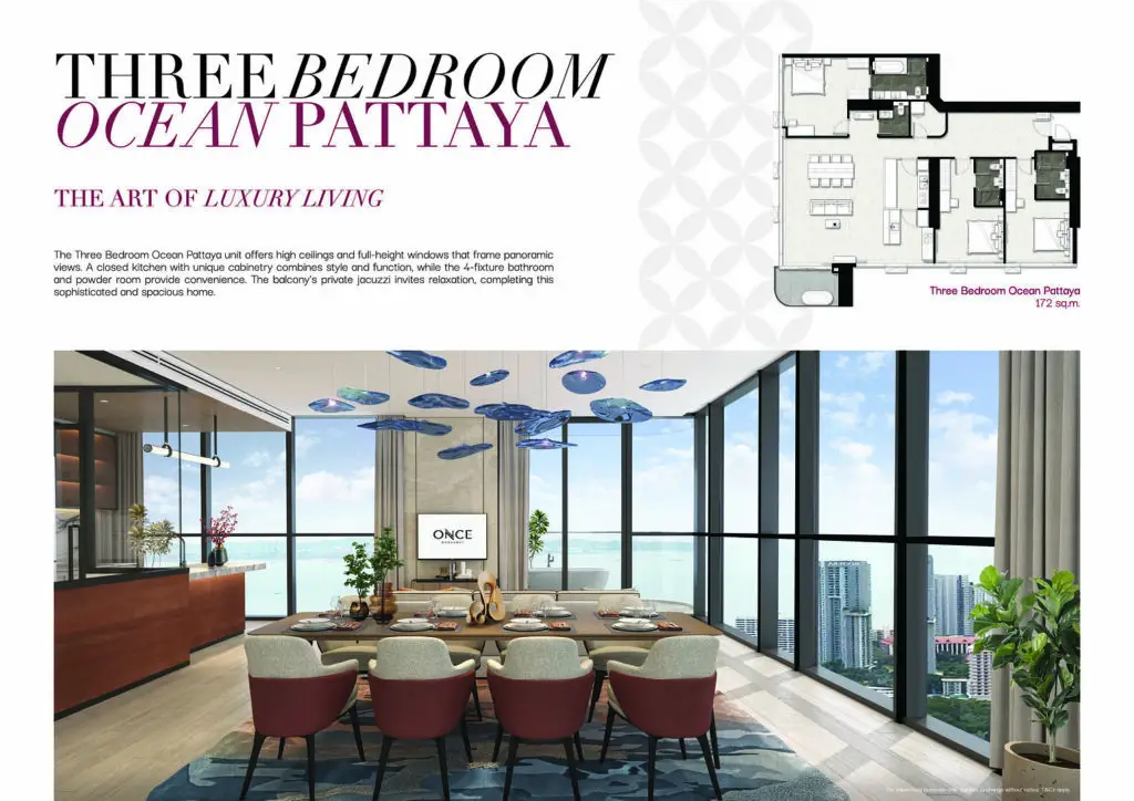 3 Bedroom  123.00 - 172.00 Sq.m. interior 1