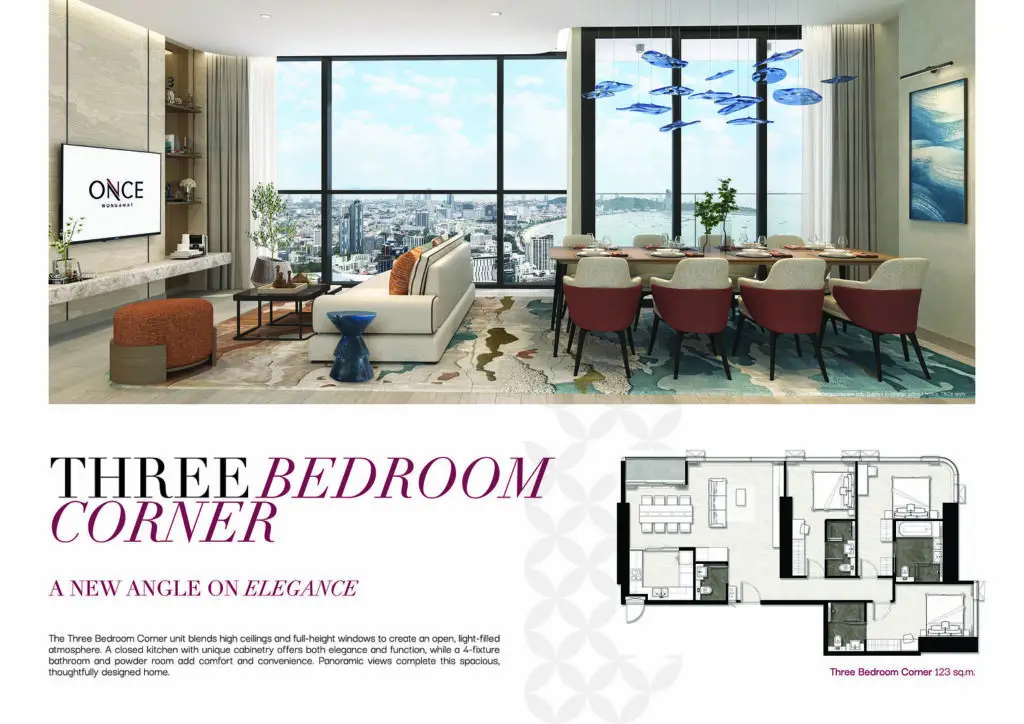 3 Bedroom  123.00 - 172.00 Sq.m. interior 2