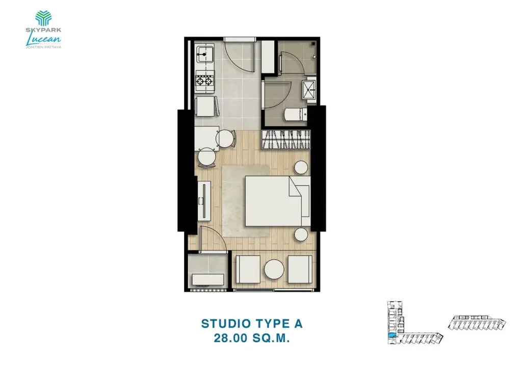 Studio 28.00 - 32.90 Sq.m.