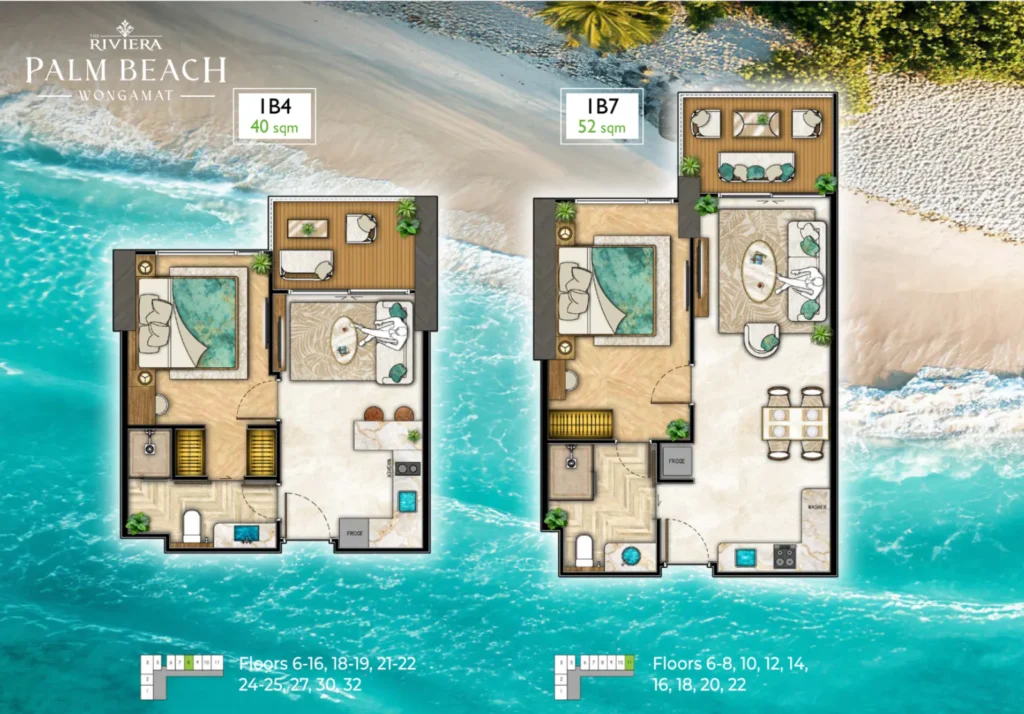 1 Bedroom 39 - 69 sq.m