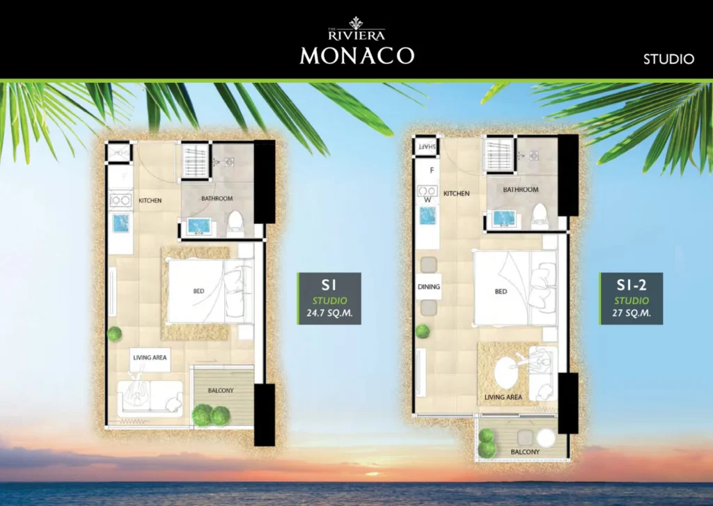 Studio 23.50 - 27.00 Sq.m.