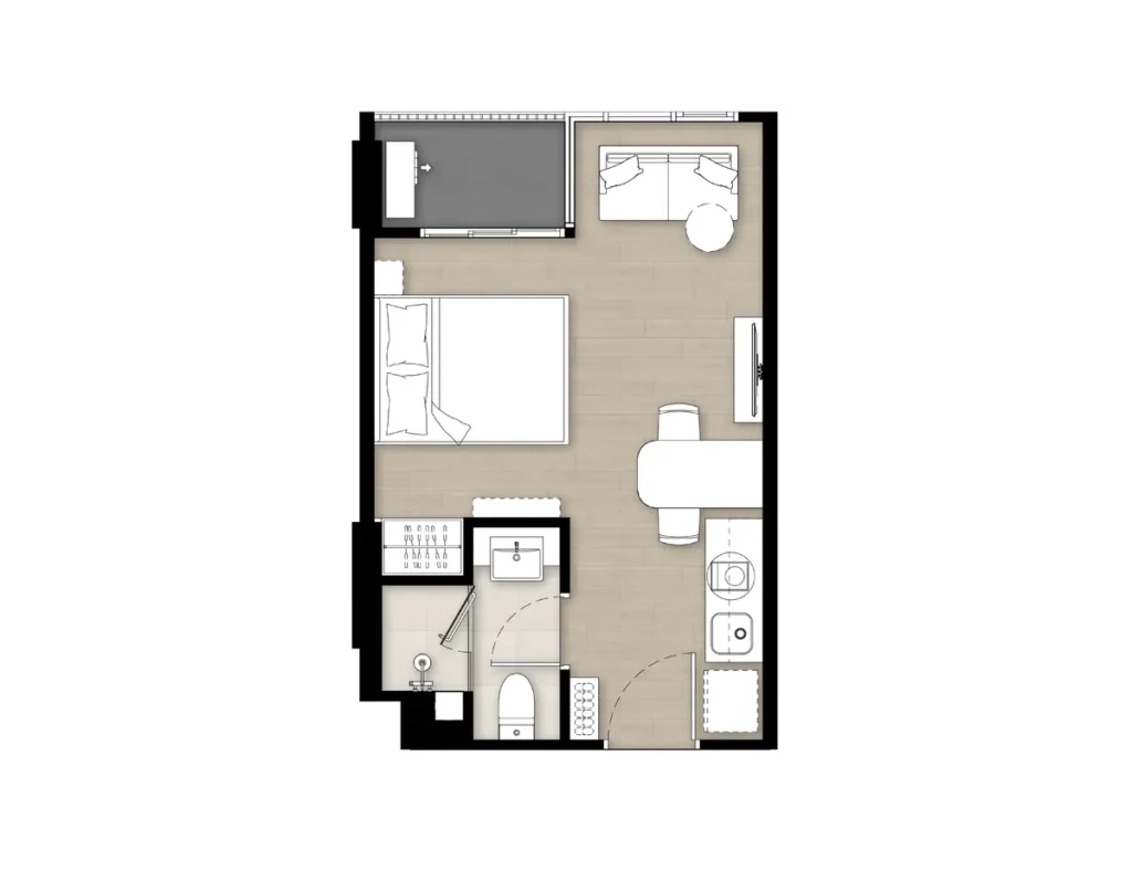 Studio 26.00 Sq.m.