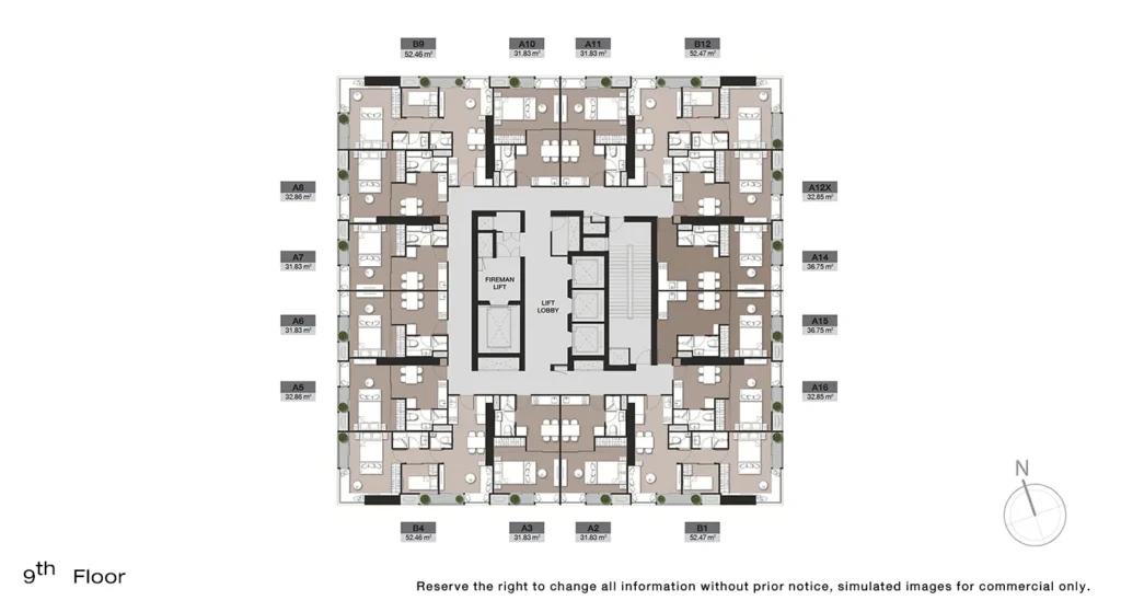 9th Floor Plan