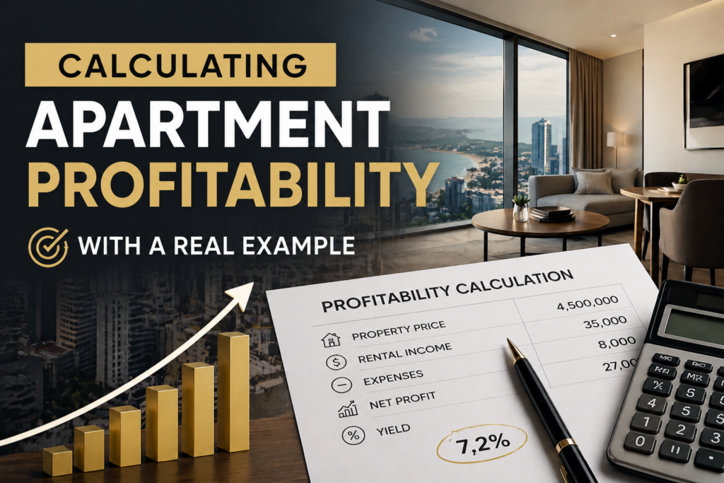 Consider the profitability of an apartment with a specific example.