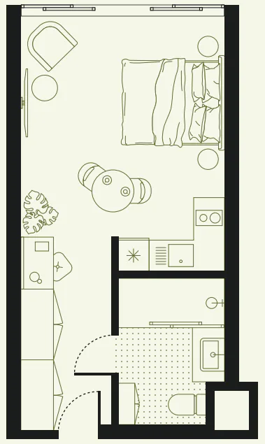 Studio 27.32 Sq.m.
