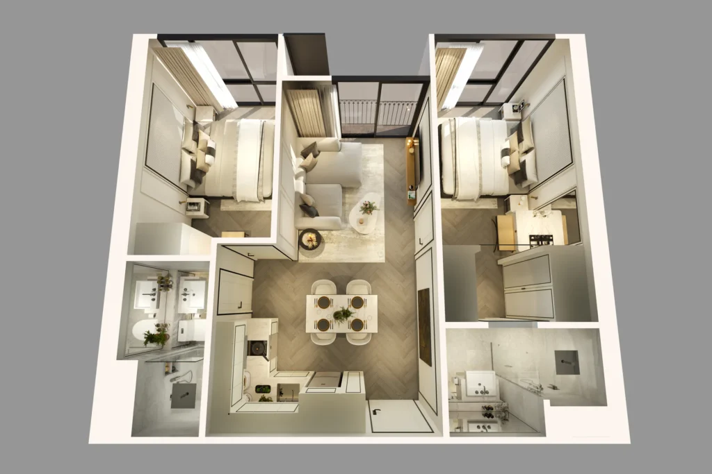 2 Bedroom interior 8